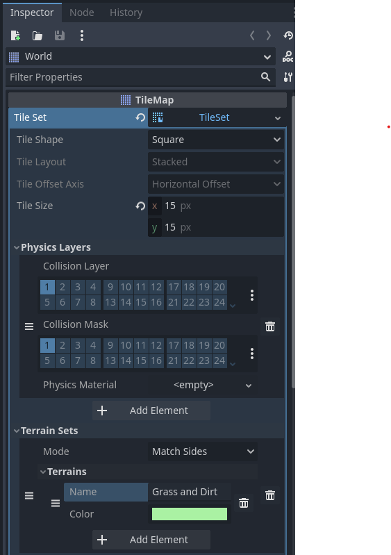 tilemap inspector